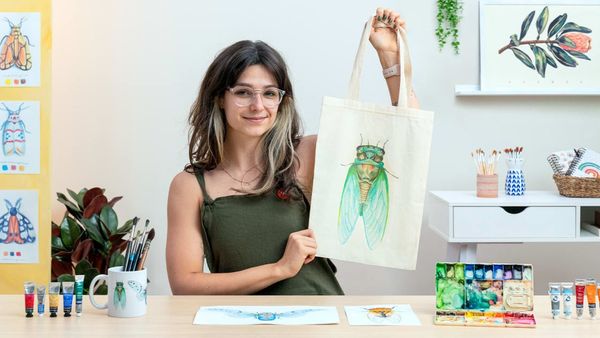 Ilustración con acuarela para productos: monetiza tu arte